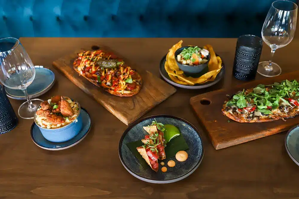 Plates of American Cuisine Casual Comfort Food