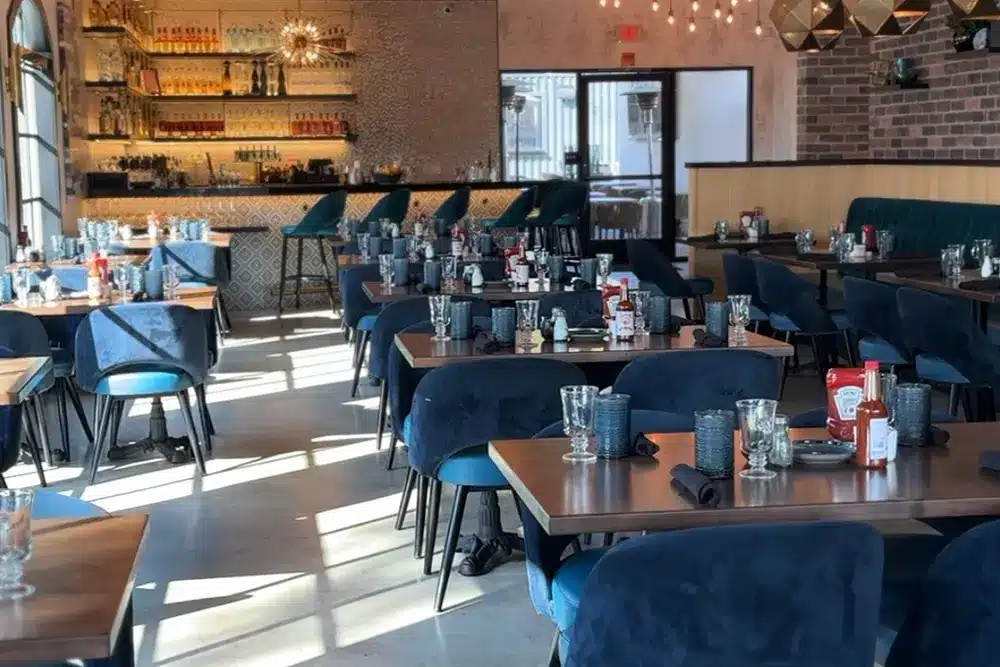 Inside table and chairs at M on High