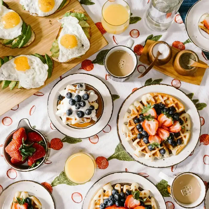 A delicious brunch spread.